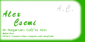 alex csemi business card